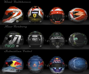 F1 Mania 2014 новые шлемы...
